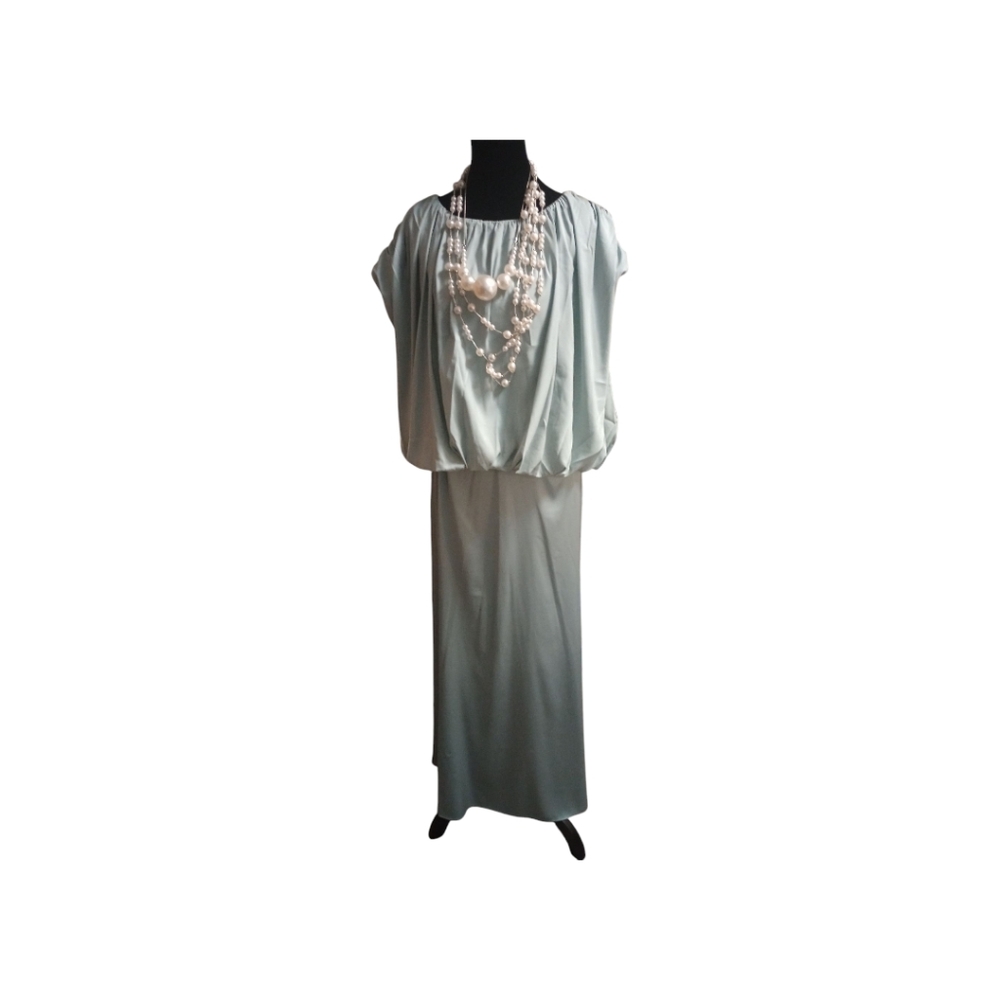 Express Elegant Light Green Maxi Skirt with Matching Unique Top, NWT